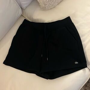 Alo Yoga Black Low Key Sweat Short